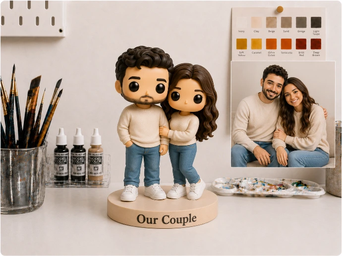 Figurine personnalisée style pop
