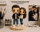 Figurine Personnalisée 3D Chibi Pop d'après Photo | Mini-Moi | Cadeau pour Couples, Mariages, Famille, Amis et Carrières